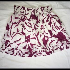 Purple and White Mini Skirt